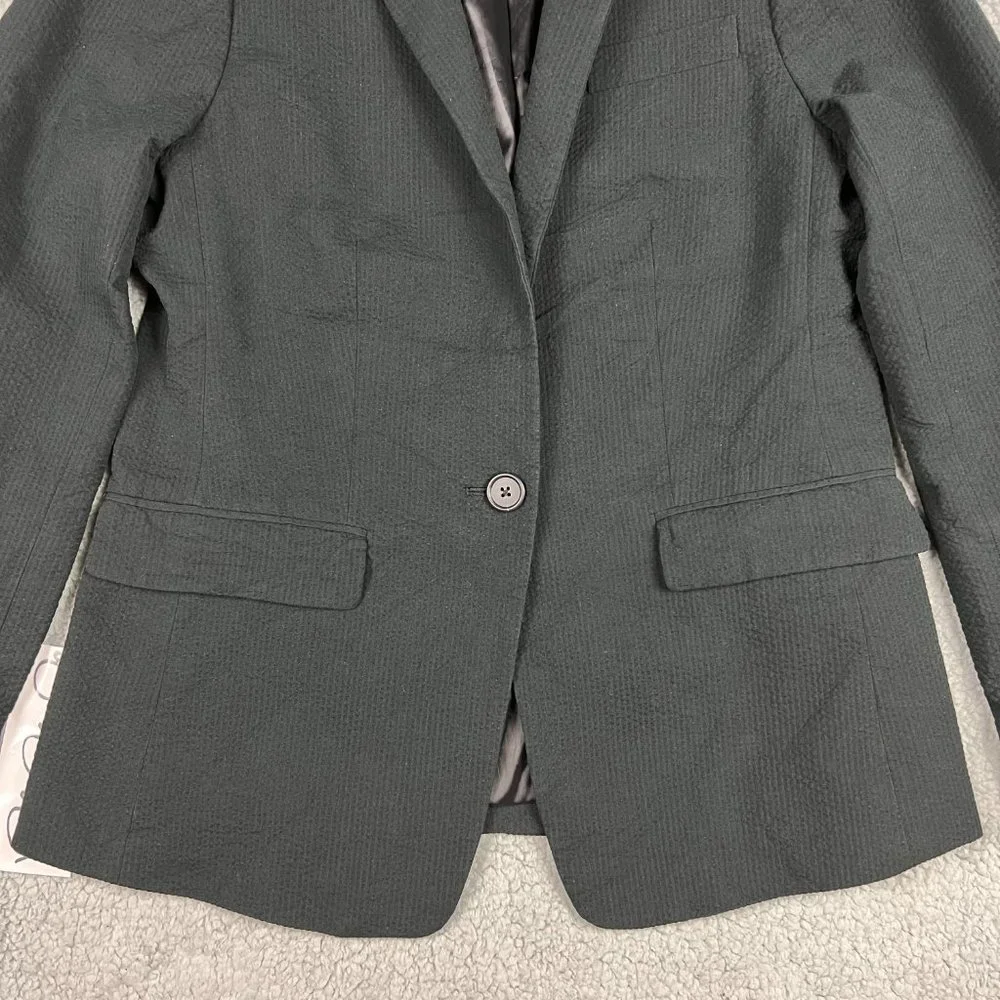 J Crew Blazer Women 6 Small Black Parke Jacket Textured Sport Coat Suit Casual 4 - Picture 7 of 11